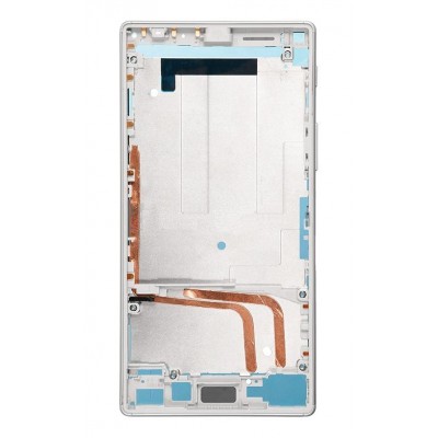 Lcd Frame Middle Chassis For Sony Xperia Z5 White By - Maxbhi Com