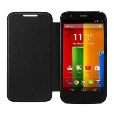 Flip Cover for Motorola Moto G+1 Dual SIM - Black