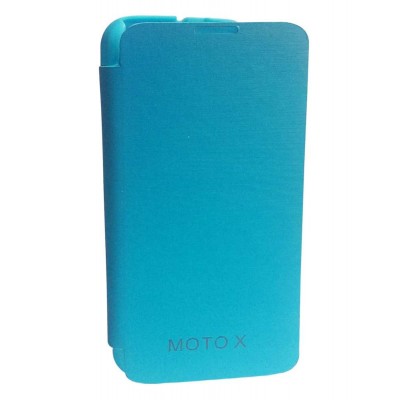 Flip Cover for Motorola Moto X XT1056 - Black & Sky Blue