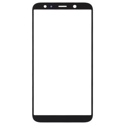 Replacement Front Glass For Samsung Galaxy A6 Plus 2018 Black By - Maxbhi Com