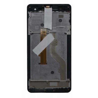 Lcd With Touch Screen For Lava Z1 Black By - Maxbhi Com