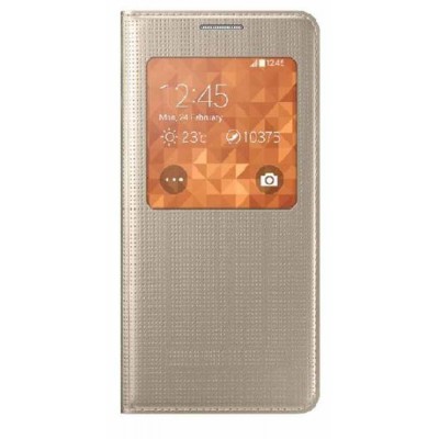 Flip Cover for Samsung Galaxy Alpha (S801) - Frosted Gold