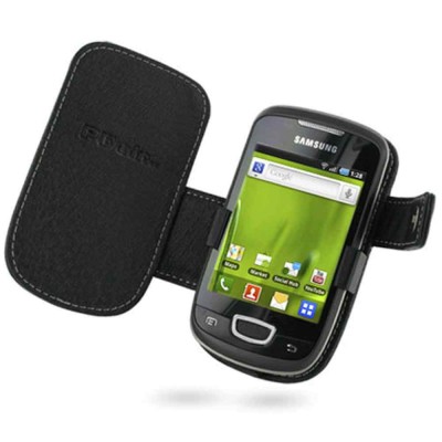 Flip Cover for Samsung Galaxy Mini S5570 - Black And Green