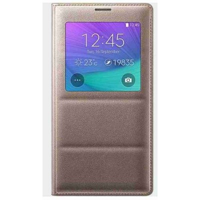 Flip Cover for Samsung Galaxy Note 4 Duos SM-N9100 - Bronze Gold