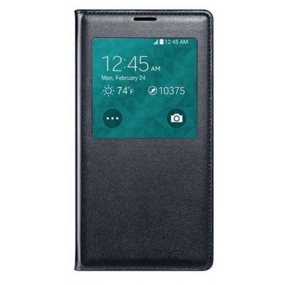 Flip Cover for Samsung Galaxy S5 Duos SM-G900FD - Charcoal Black