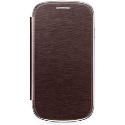 Flip Cover for Samsung I8190N Galaxy S III mini with NFC - Amber Brown