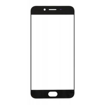 Replacement Front Glass For Oppo R9s Black By - Maxbhi Com