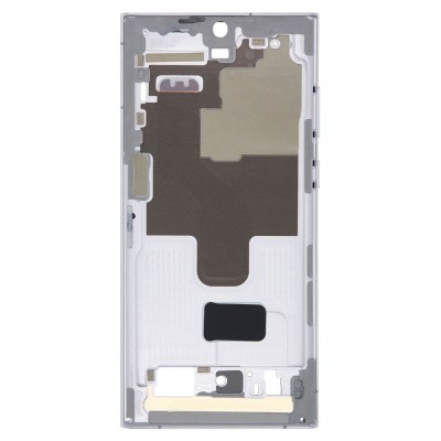 Lcd Frame Middle Chassis For Samsung Galaxy S22 Ultra 5g White By - Maxbhi Com