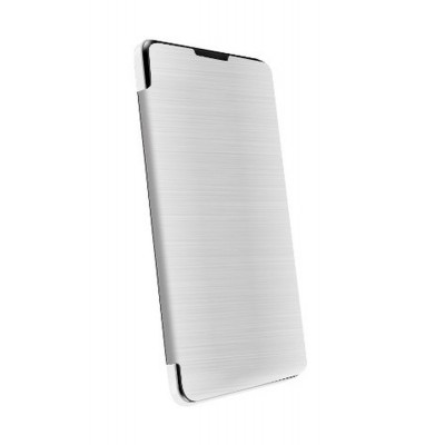 Flip Cover for Spice Stellar Glide Mi-438 - Silver