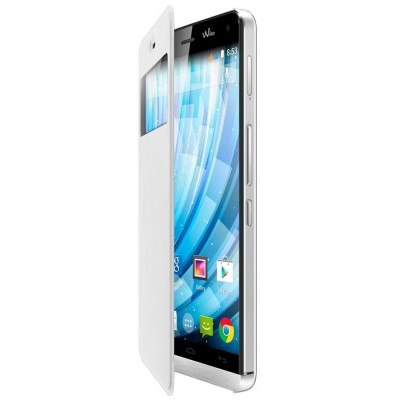 Flip Cover for Wiko Getaway - Blanc & Argent