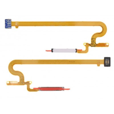 Fingerprint Sensor Flex Cable For Vivo Y16 White By - Maxbhi Com