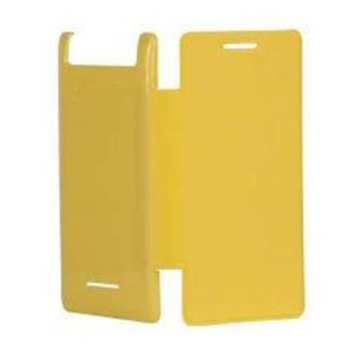 Flip Cover for XOLO A500S - Yellow