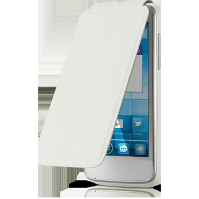 Flip Cover for Alcatel One Touch S'Pop - White