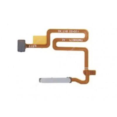 Fingerprint Sensor Flex Cable For Realme Q2 Silver By - Maxbhi Com
