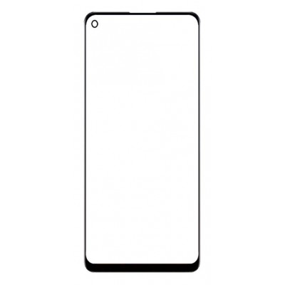 Replacement Front Glass For Oppo Reno5 F Black By - Maxbhi Com