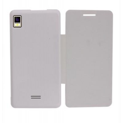 Flip Cover for Intex Aqua Star - White