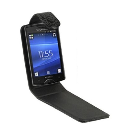 Flip Cover for Sony Ericsson Experia Mini St15 OG - Black