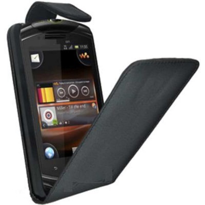 Flip Cover for Sony Ericsson WT19 Live With Walkman - Black