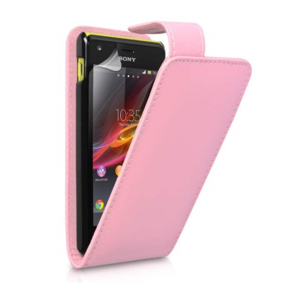 Flip Cover for Sony Xperia M - Pink