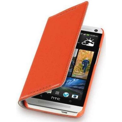 Flip Cover for HTC One M7 - Orange