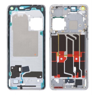 Lcd Frame Middle Chassis For Oppo Find X5 Pro White By - Maxbhi Com