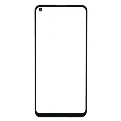 Replacement Front Glass For Huawei Y7p Black By - Maxbhi Com