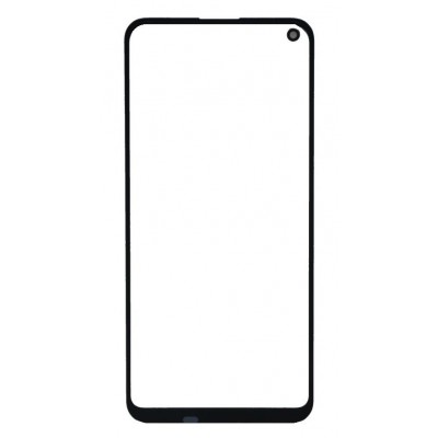 Replacement Front Glass For Huawei Y7p Black By - Maxbhi Com
