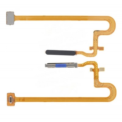 Fingerprint Sensor Flex Cable For Oppo A17 Black By - Maxbhi Com