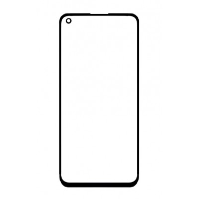 Replacement Front Glass For Oppo Reno7 5g Black By - Maxbhi Com