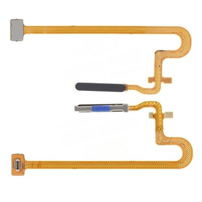 Fingerprint Sensor Flex Cable For Oppo A17k Black By - Maxbhi Com