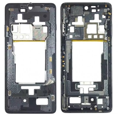 Lcd Frame Middle Chassis For Xiaomi Black Shark 5 Pro Black By - Maxbhi Com