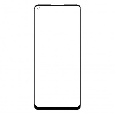 Replacement Front Glass For Realme V25 Black By - Maxbhi Com