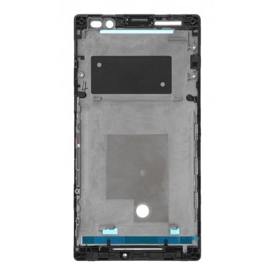 Lcd Frame Middle Chassis For Sony Xperia C Hspa Plus C2305 Black By - Maxbhi Com