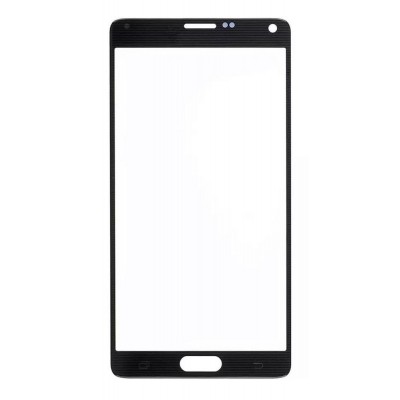 Replacement Front Glass For Samsung Galaxy Note 4 Usa Black By - Maxbhi Com