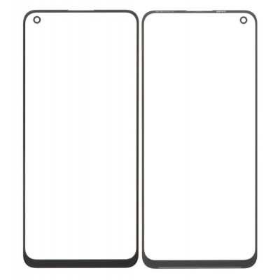Replacement Front Glass For Realme 10 Black By - Maxbhi Com