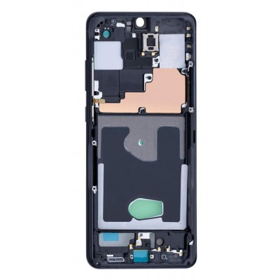 Lcd Frame Middle Chassis For Samsung Galaxy S20 Ultra Black By - Maxbhi Com