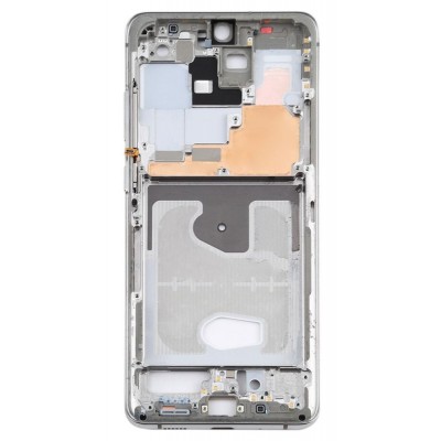 Lcd Frame Middle Chassis For Samsung Galaxy S20 Ultra White By - Maxbhi Com