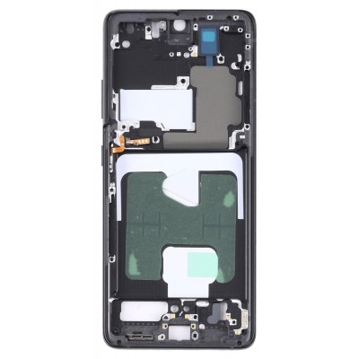 Lcd Frame Middle Chassis For Samsung Galaxy S21 Ultra Black By - Maxbhi Com