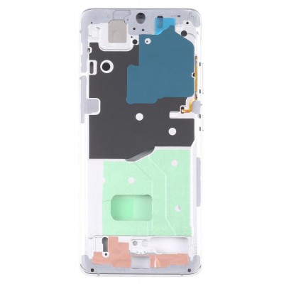 Lcd Frame Middle Chassis For Samsung Galaxy S21 Ultra White By - Maxbhi Com
