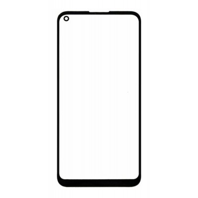 Replacement Front Glass For Xiaomi Redmi Note 9 Black By - Maxbhi Com