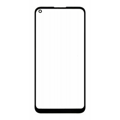 Replacement Front Glass For Xiaomi Redmi Note 9 Black By - Maxbhi Com