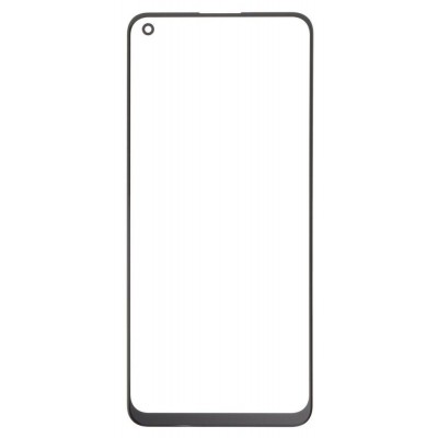 Replacement Front Glass For Oppo Reno5 5g Black By - Maxbhi Com