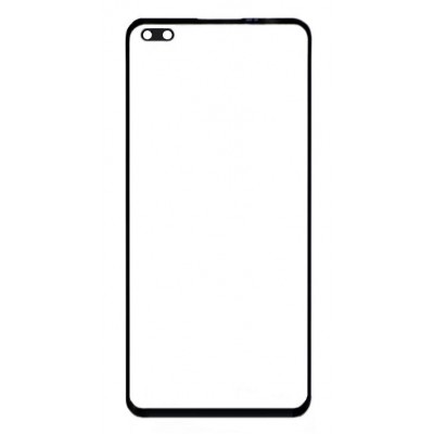 Replacement Front Glass For Realme X50 Pro 5g Black By - Maxbhi Com