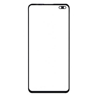 Replacement Front Glass For Realme X50 Pro 5g Black By - Maxbhi Com