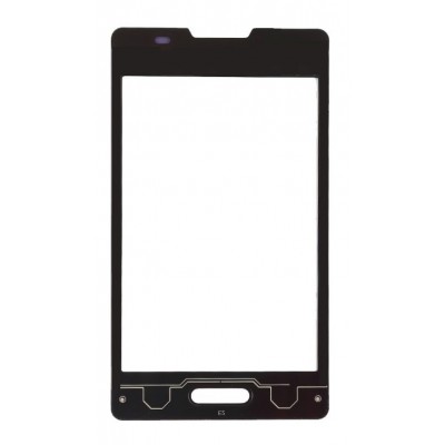 Replacement Front Glass For Lg Optimus L4 Ii E440 Black By - Maxbhi Com