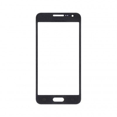 Replacement Front Glass For Samsung Galaxy A3 A300m Black By - Maxbhi Com