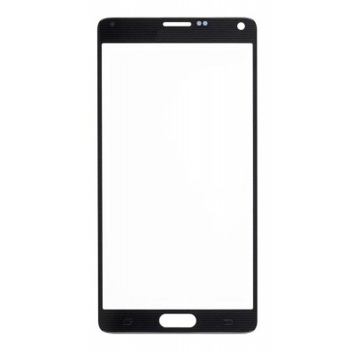 Replacement Front Glass For Samsung Galaxy Note 4 Cdma Black By - Maxbhi Com