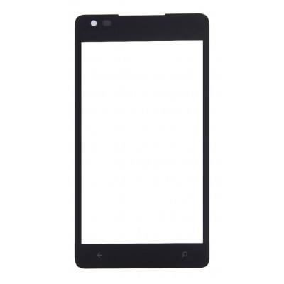 Replacement Front Glass For Nokia Lumia 900 Rm823 Black By - Maxbhi Com