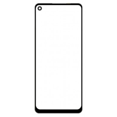 Replacement Front Glass For Realme 7 Pro Black By - Maxbhi Com