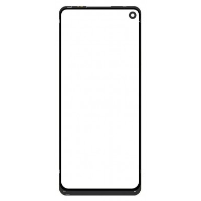 Replacement Front Glass For Realme 7 Pro Black By - Maxbhi Com